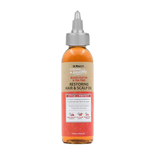 Dr. Miracle's Strong + Healthy Restorative Hair & Scalp Oil – 4 oz product image on white background