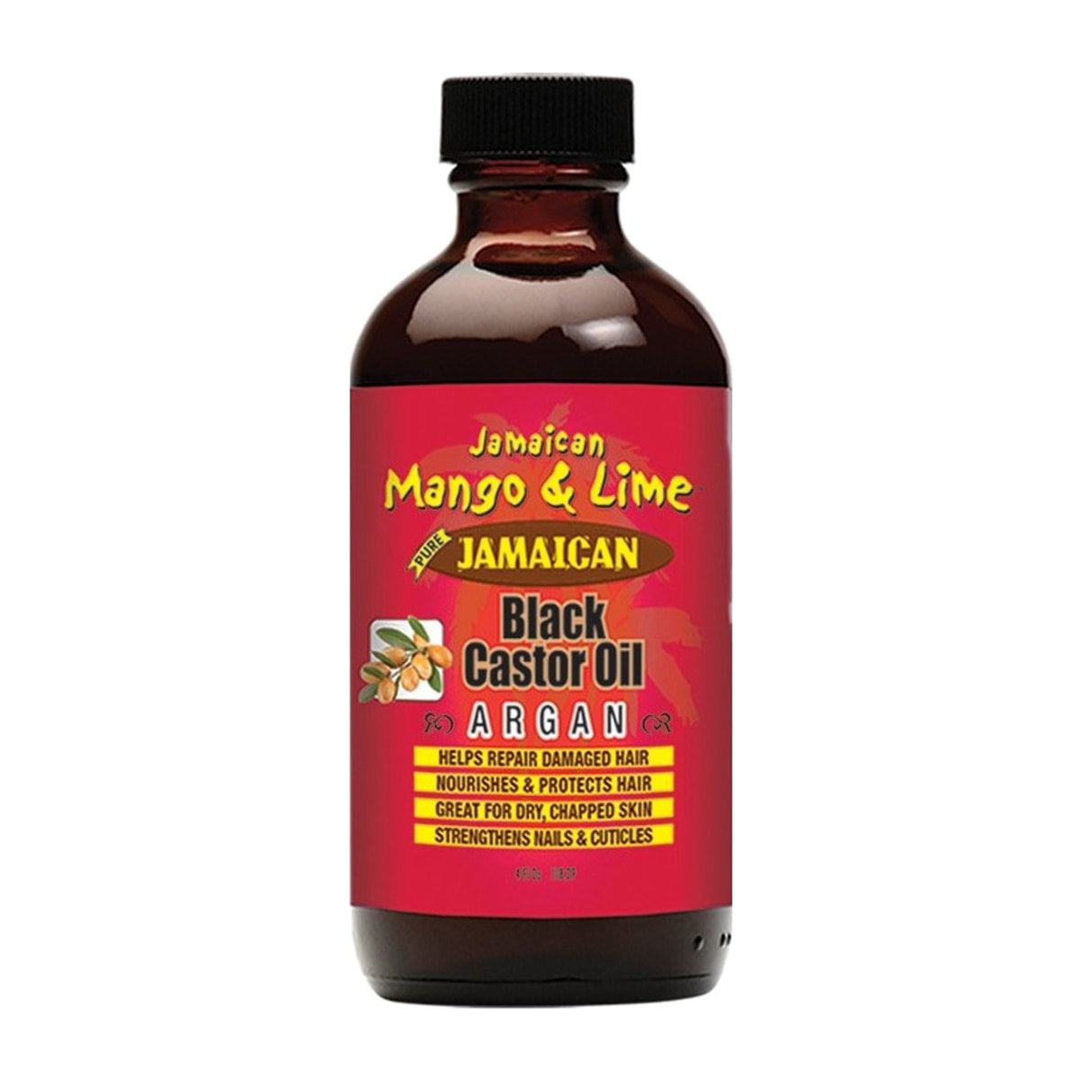 Jamaican Mango & Lime Black Castor Oil – Argan, 4 oz product image on white background