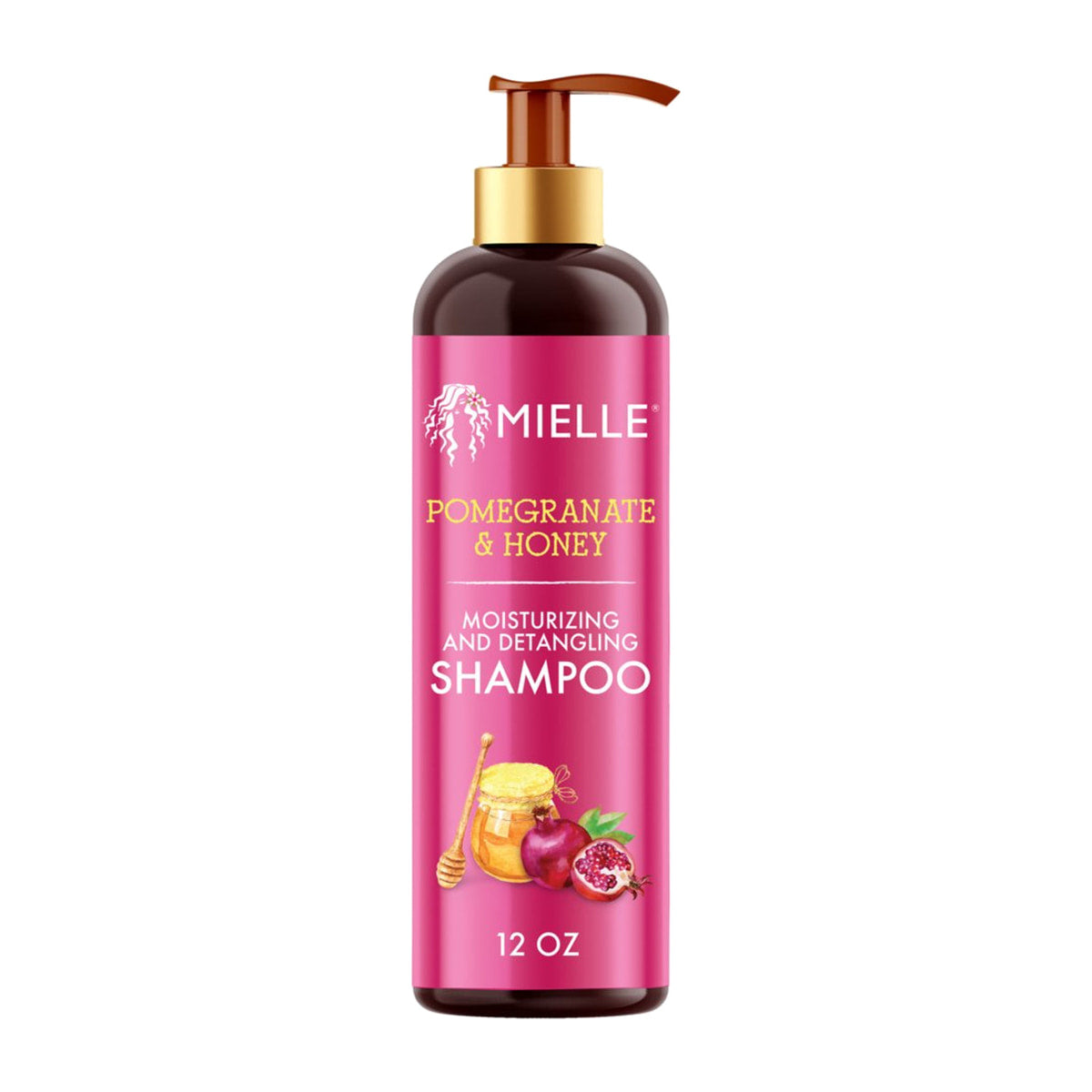 Mielle Pomegranate & Honey Moisturizing and Detangling Shampoo – 12 oz product image on white background