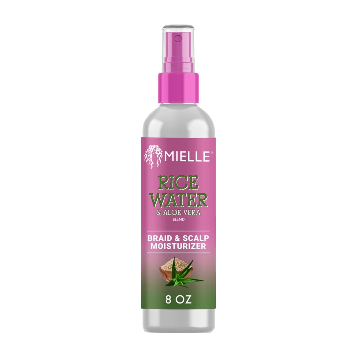 Mielle Rice Water & Aloe Braid & Scalp Moisturizer – 8 oz product image on white background