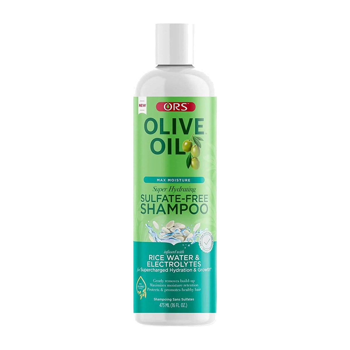 ORS Olive Oil Max Moisture Sulfate-Free Shampoo – 16 oz product image on white background