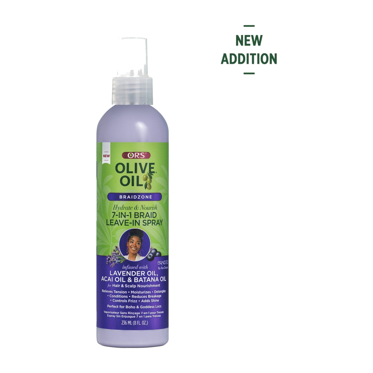 ORS Olive Oil Braidzone 7-In-1 Braid Leave In Spray – 8 oz product image on white background