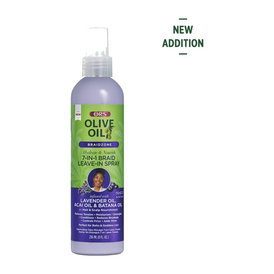 ORS Olive Oil Braidzone 7-In-1 Braid Leave In Spray – 8 oz product image on white background
