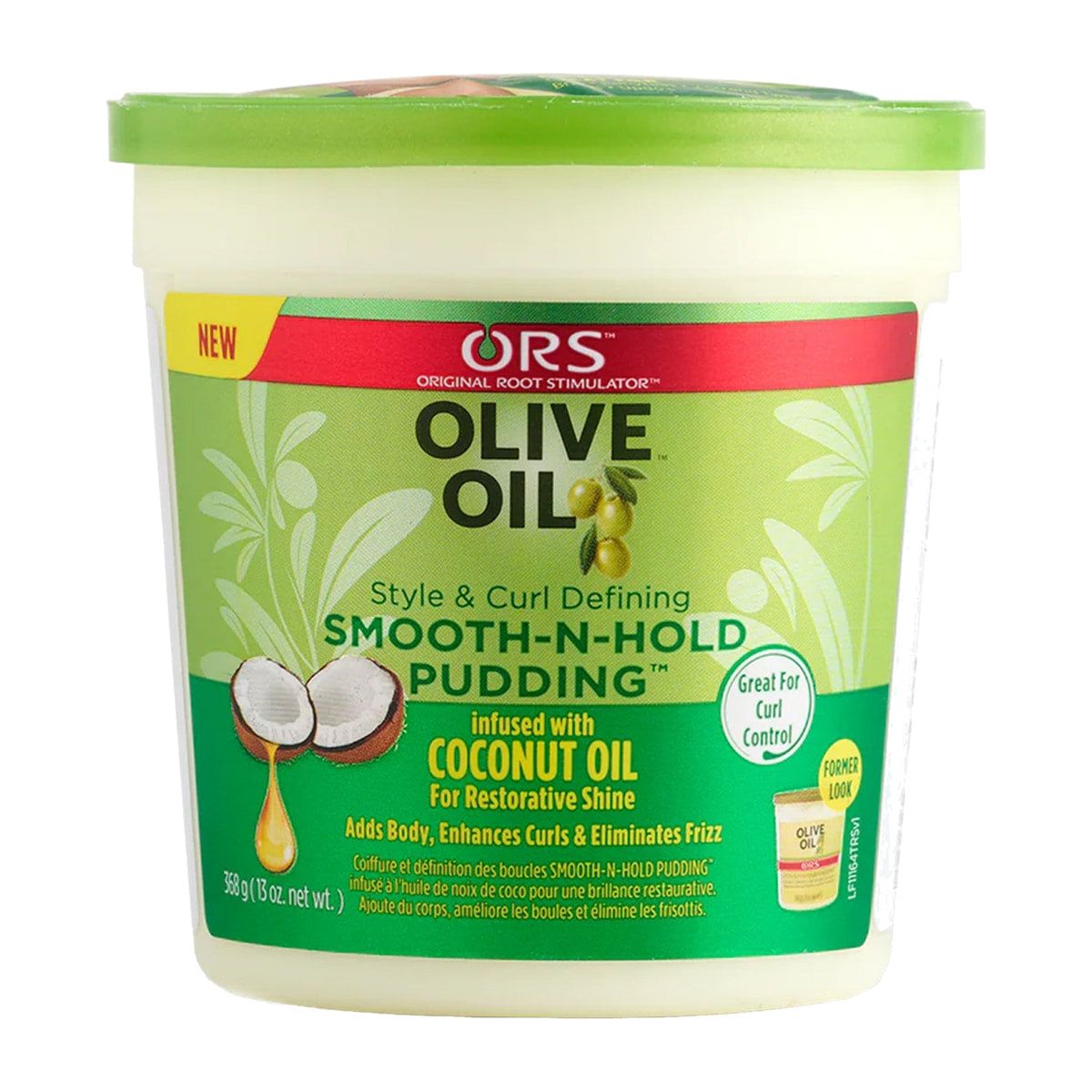 ORS Olive Oil Smooth-N-Hold Pudding – 13 oz product image on white background