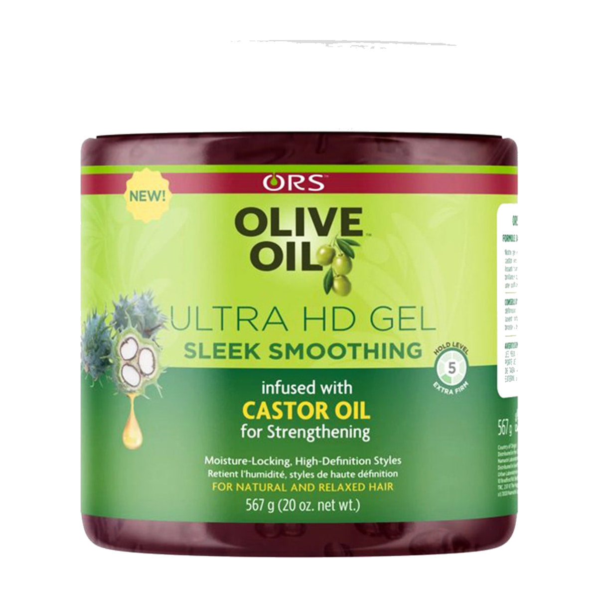 ORS Olive Oil Ultra HD Sleek Smoothing Gel with Castor Oil – 20 oz product image on white background
