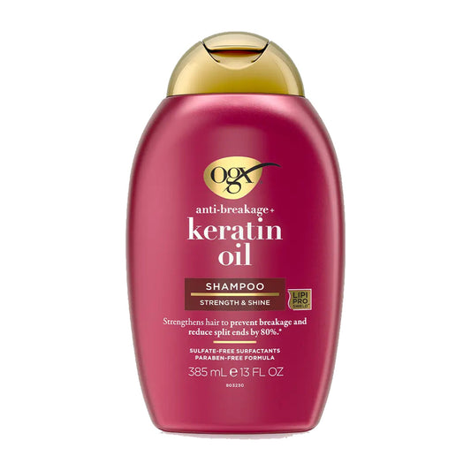 OGX Anti-Breakage + Keratin Oil Shampoo – 13 oz product image on white background
