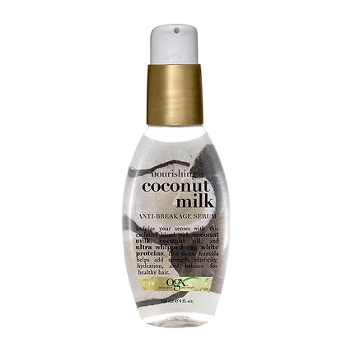 OGX Nourishing + Coconut Milk Anti-Breakage Serum – 4 oz product image on white background
