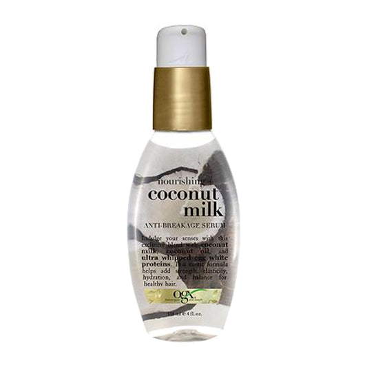 OGX Nourishing + Coconut Milk Anti-Breakage Serum – 4 oz product image on white background