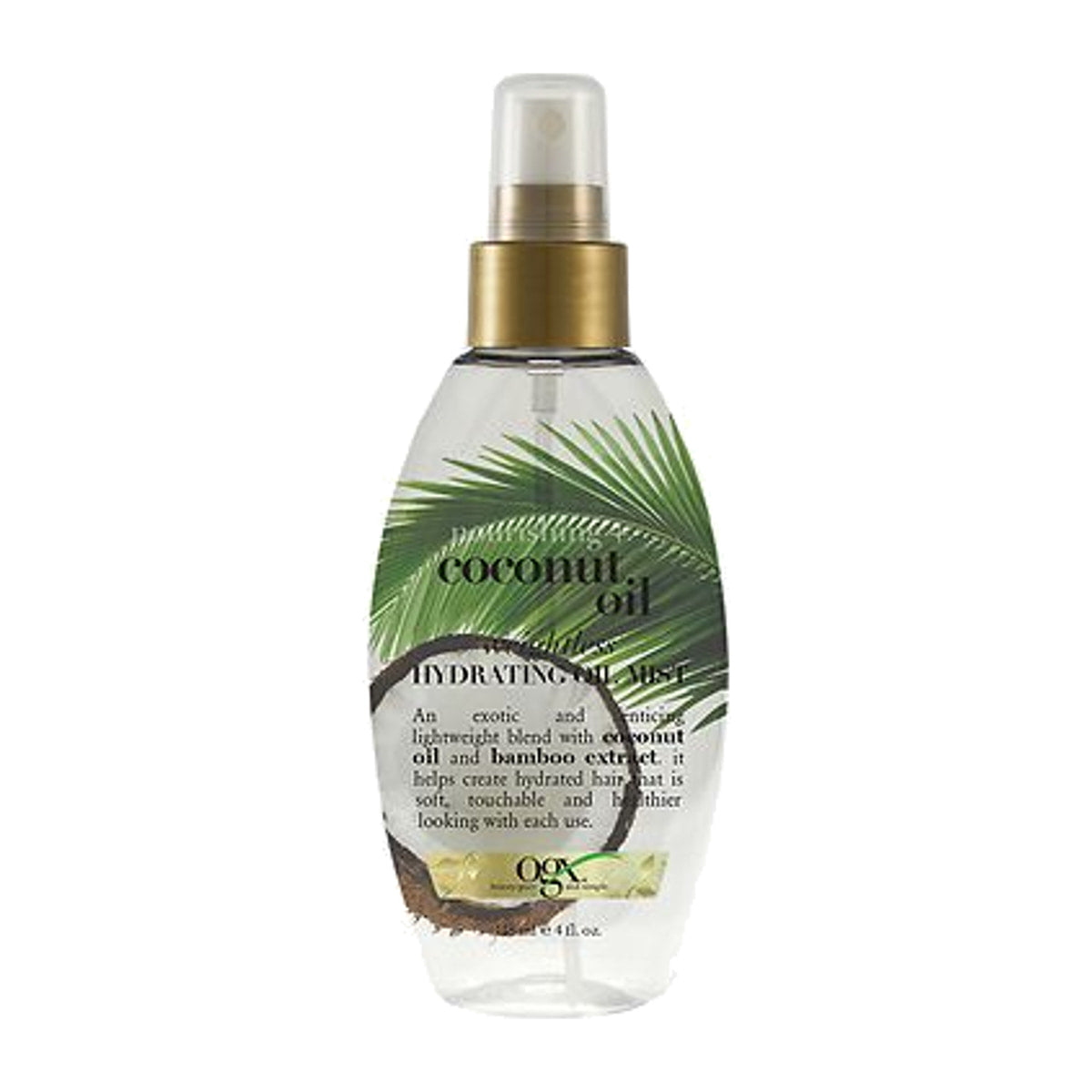 OGX Nourishing Coconut Oil Weightless Hydrating Oil Mist – 4 oz product image on white background