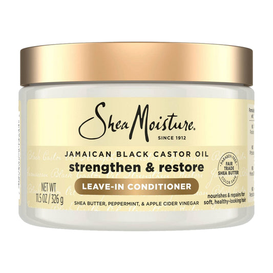 SheaMoisture Jamaican Black Castor Oil Strengthen & Restore Leave-In Conditioner – 11.5 oz product image on white background
