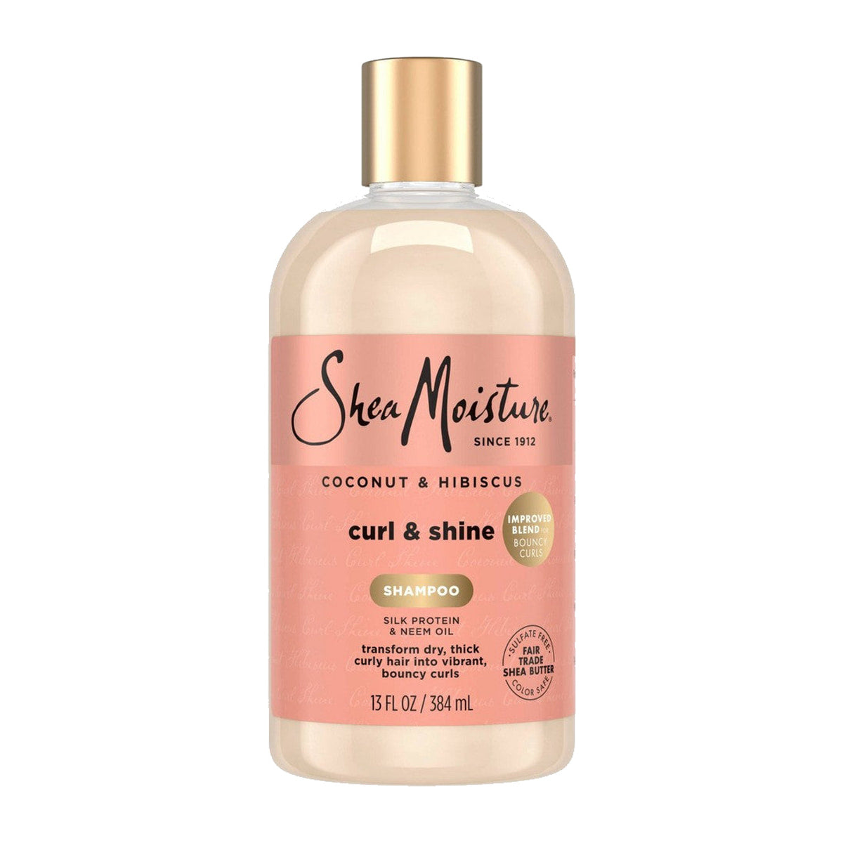 SheaMoisture Coconut & Hibiscus Curl & Shine Shampoo – 13 oz product image on white background