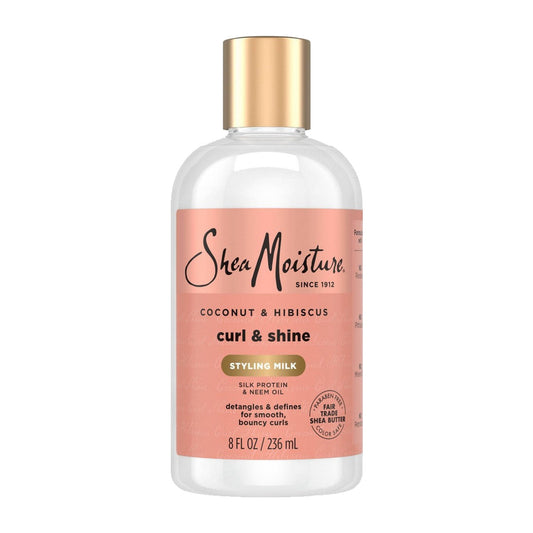 SheaMoisture Coconut & Hibiscus Curl & Style Milk – 8 oz product image on white background