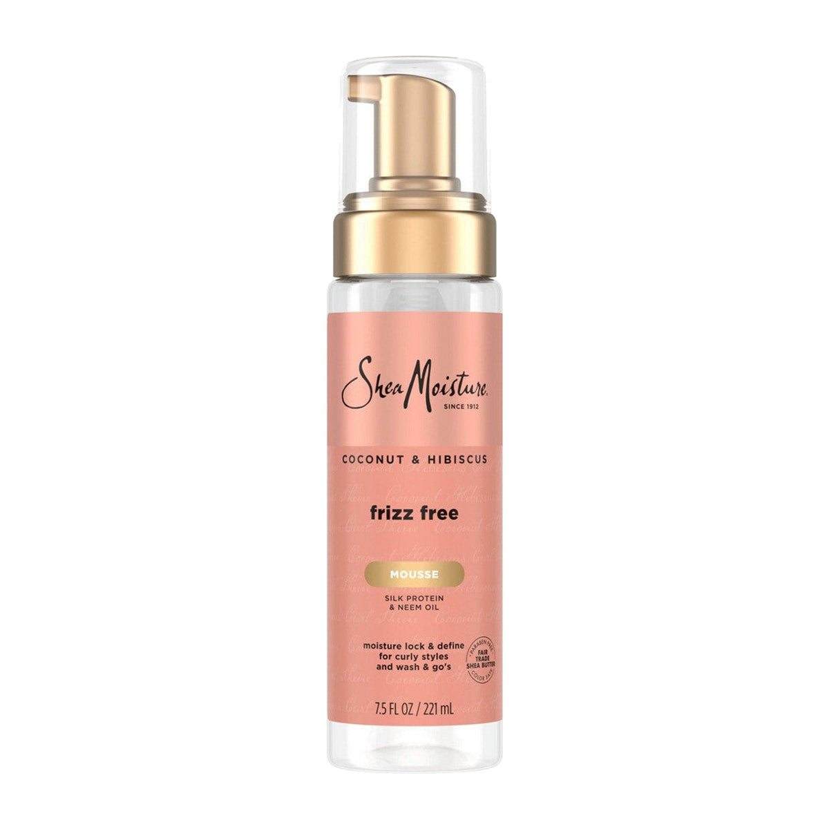 SheaMoisture Coconut & Hibiscus Frizz-Free Curl Mousse – 7.5 oz product image on white background