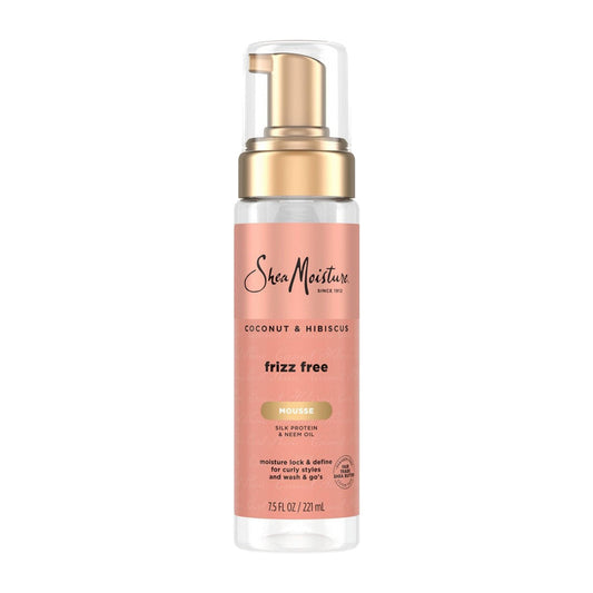 SheaMoisture Coconut & Hibiscus Frizz-Free Curl Mousse – 7.5 oz product image on white background