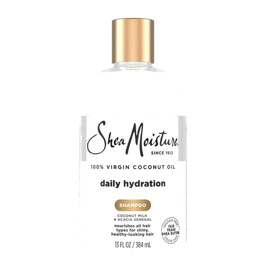 SheaMoisture 100% Virgin Coconut Oil Daily Hydration Shampoo – 13 oz product image on white background