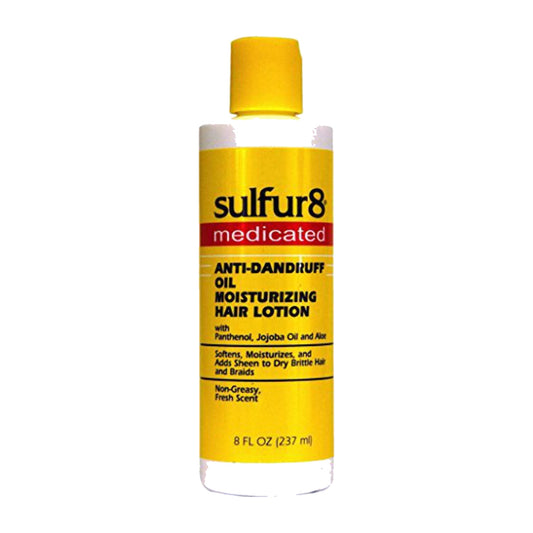 Sulfur8 Medicated Anti-Dandruff Oil Moisturizing Hair Lotion – 8 oz product image on white background