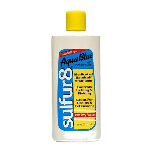 Sulfur8 Aqua Blue Medicated Anti-Dandruff Shampoo – 7.5 oz product image on white background