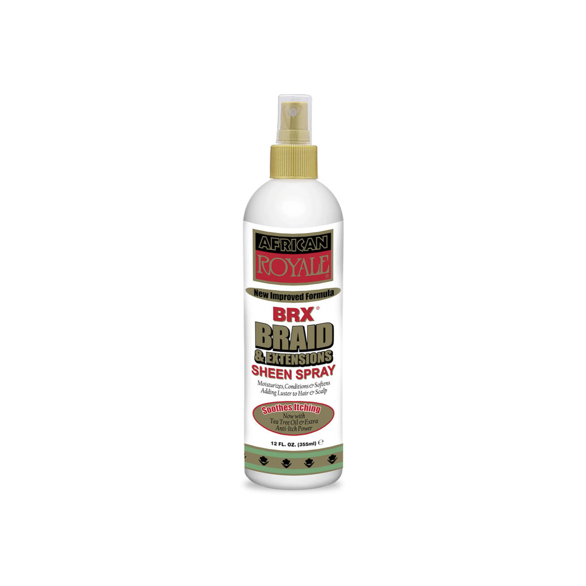 African Royale BRX Braid & Extensions Sheen Spray – 12 oz product image on white background