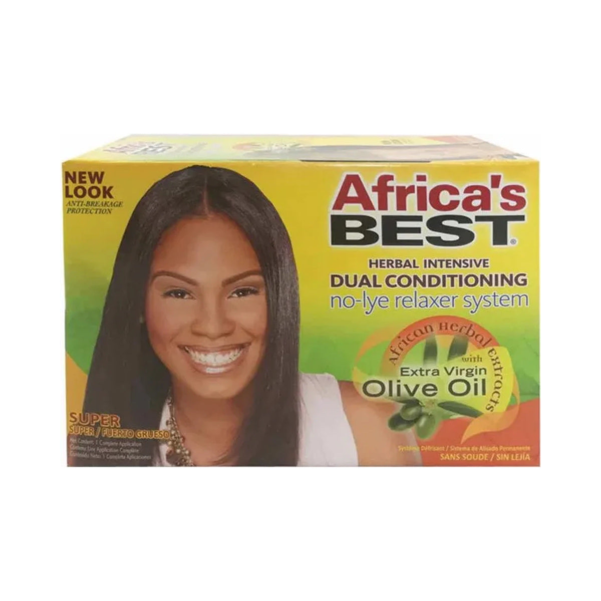 Africa's Best Herbal Intensive Dual Conditioning No-Lye Relaxer System – Super product image