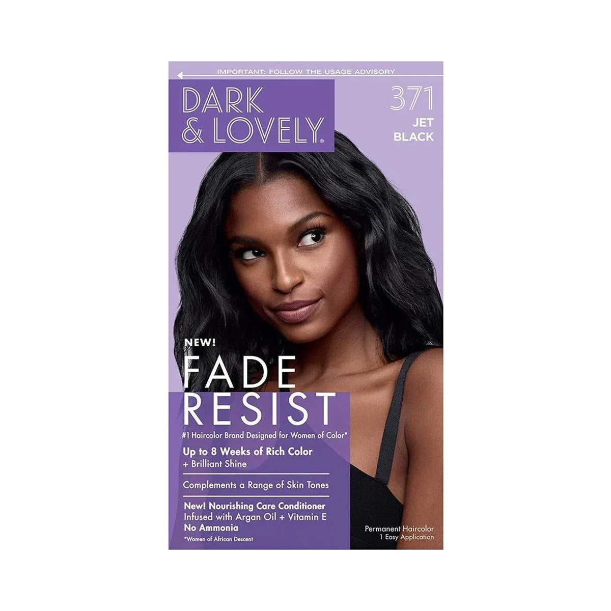 Dark & Lovely Fade Resist Rich Conditioning Hair Color – 371 – Jet Black product image