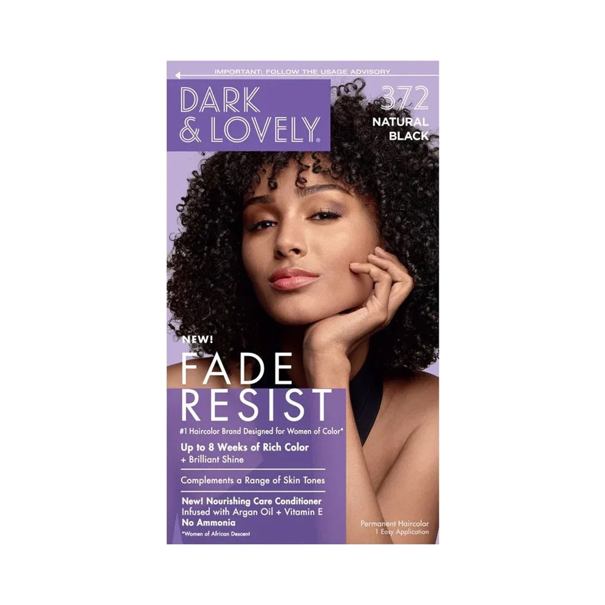 Dark & Lovely Fade Resist Rich Conditioning Hair Color – 372 – Natural Black product image
