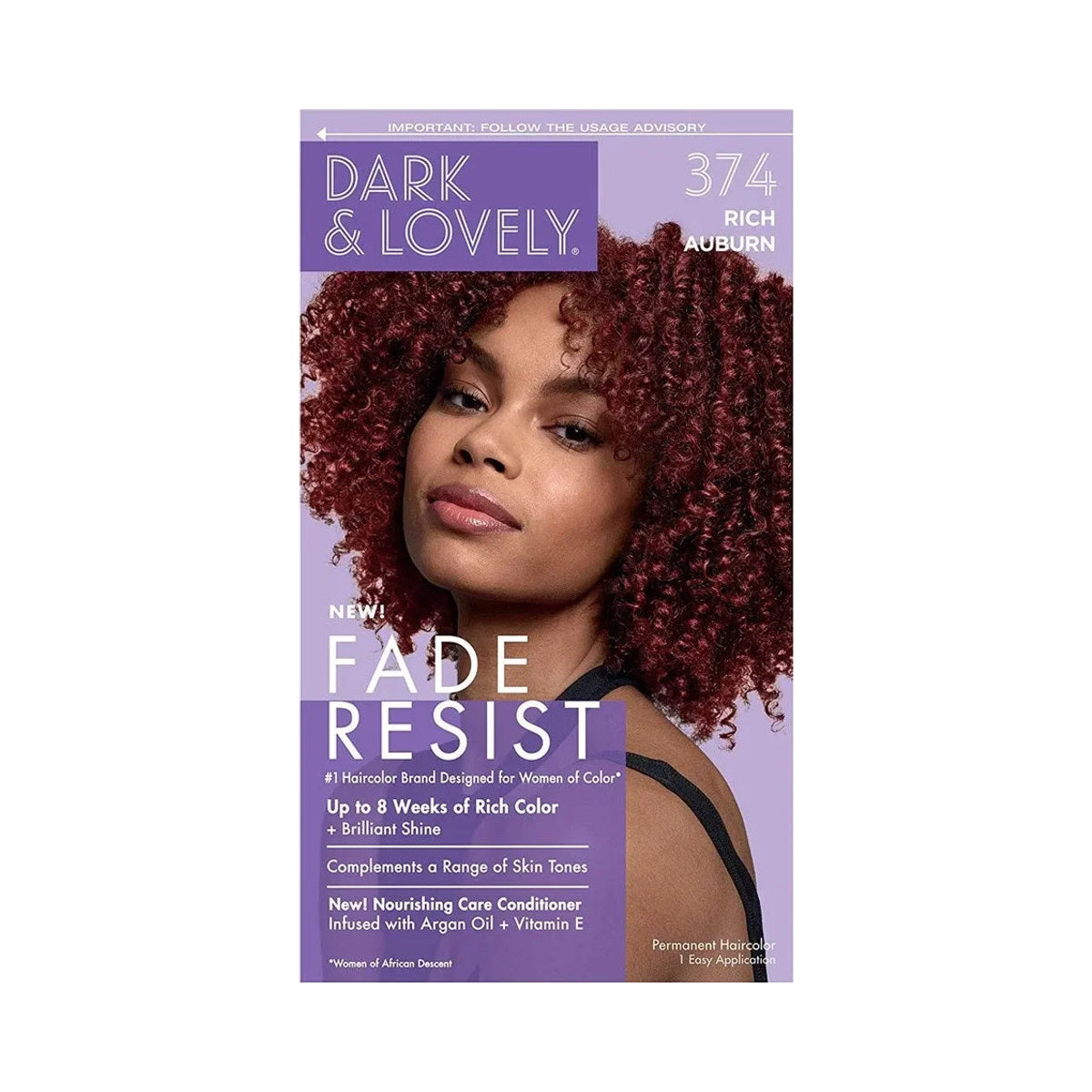 Dark & Lovely Fade Resist Rich Conditioning Hair Color – 374 – Rich Auburn product image