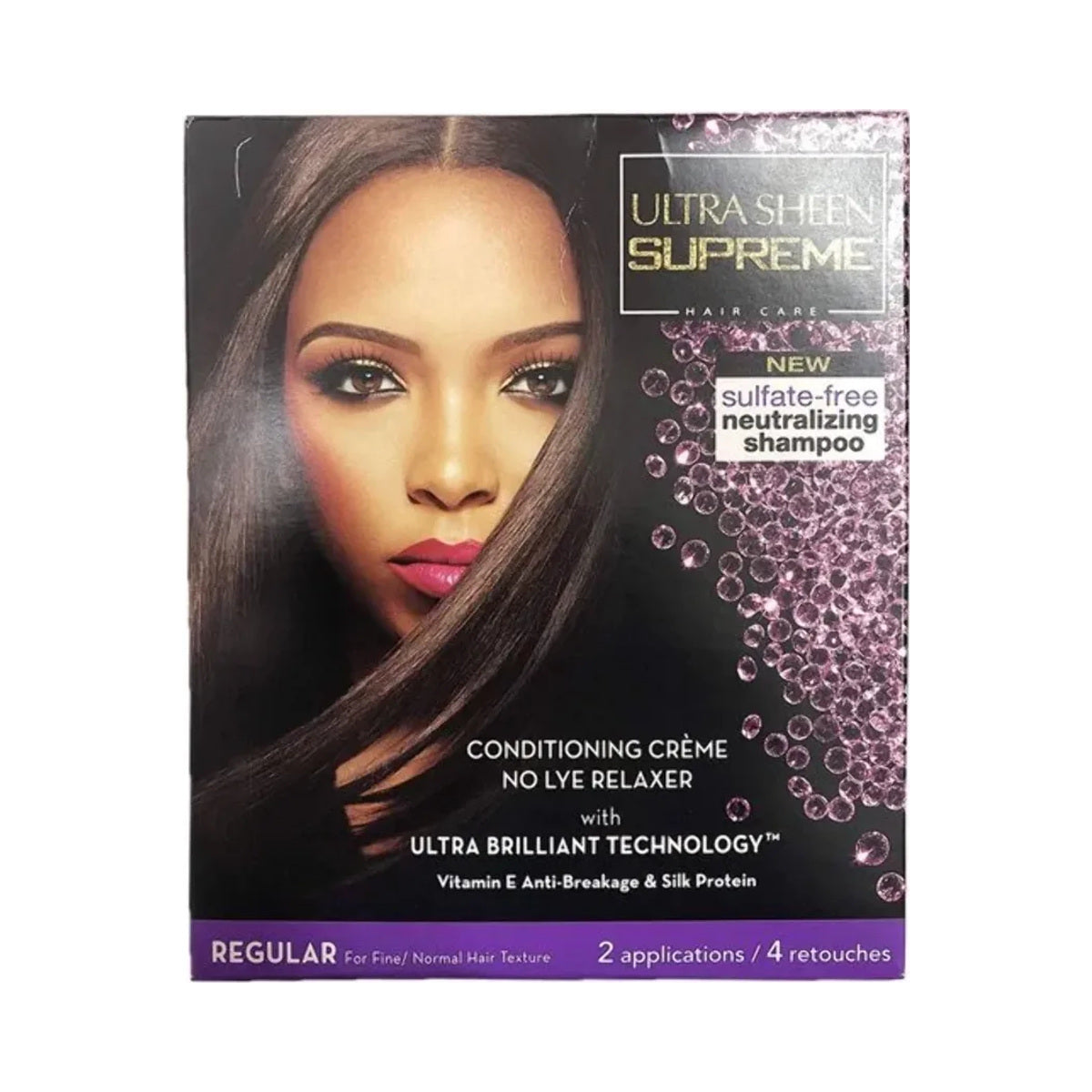 Ultra Sheen Supreme No-Lye Conditioning Creme Relaxer – Regular – 2 Applications product image