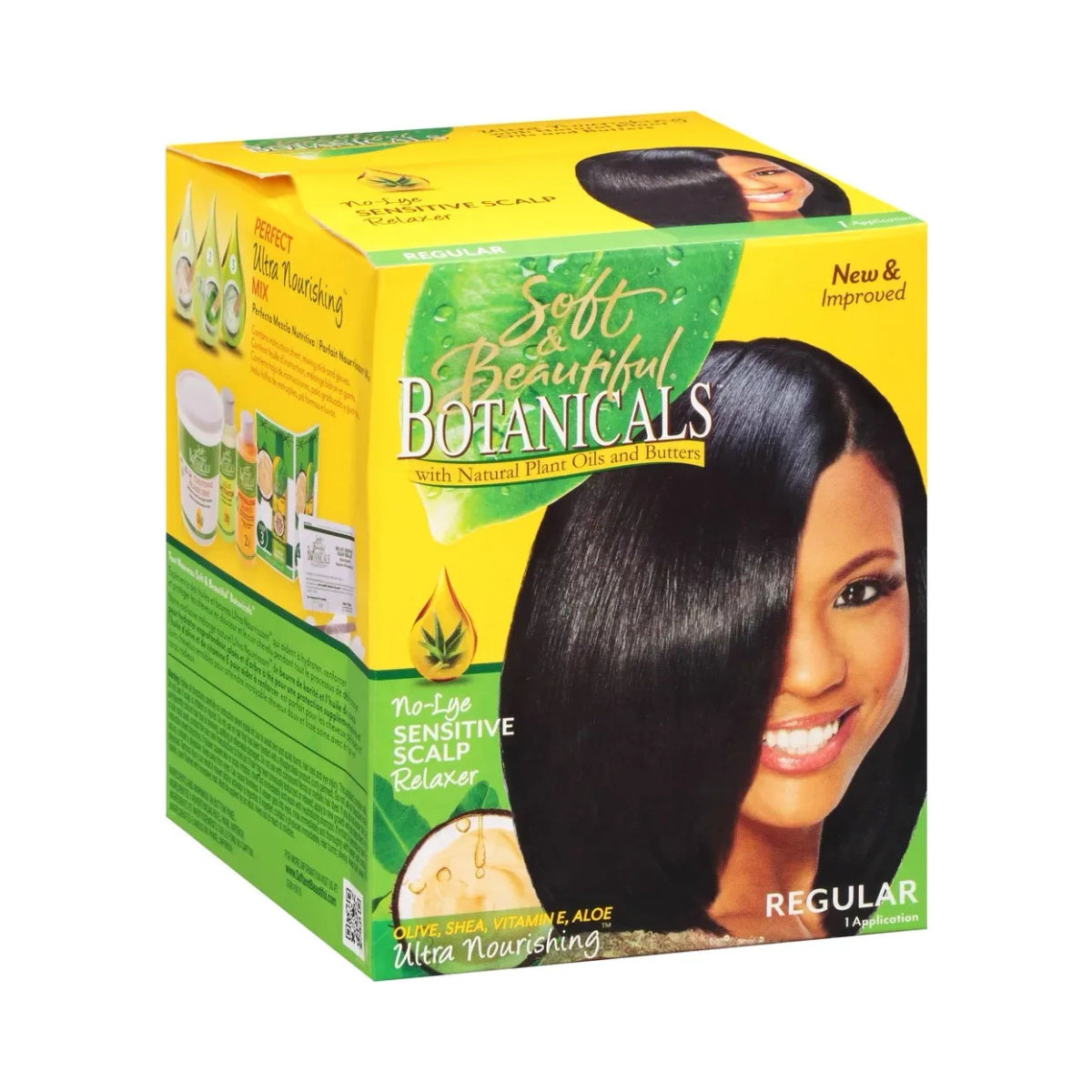 Soft & Beautiful Botanicals No-Lye Sensitive Scalp Relaxer – Regular – 1 Application product image