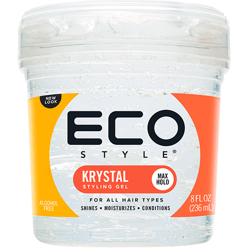 ECO Style Krystal Styling Gel 8 oz jar on white background