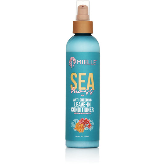 Mielle Sea Moss Leave-In Conditioner 8 fl oz spray bottle on white background