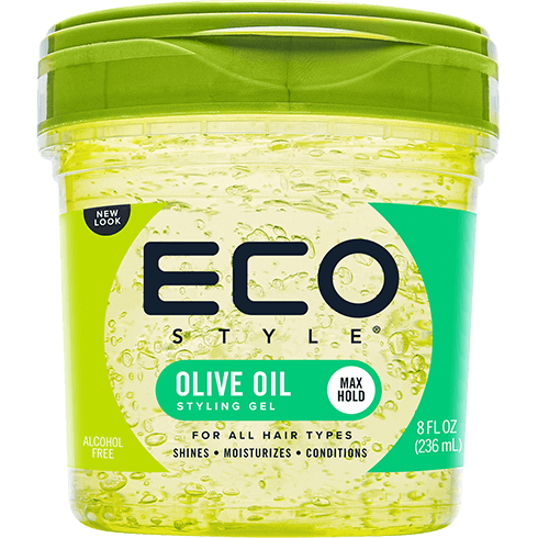 ECO Style Olive Oil Styling Gel 8 oz jar on white background