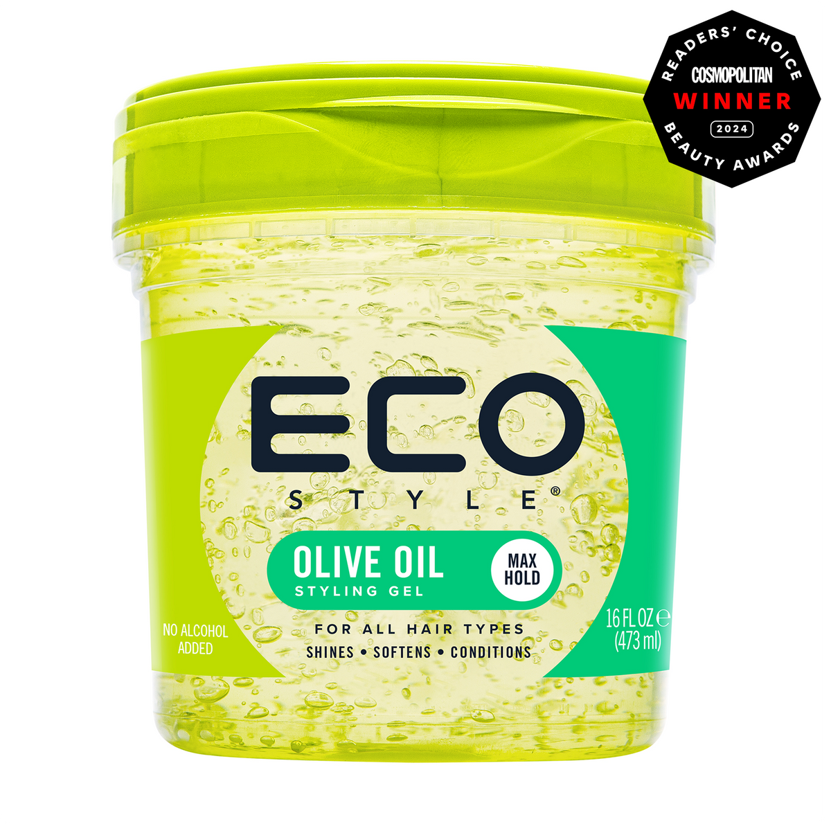 ECO Style Olive Oil Styling Gel 16 oz jar on white background