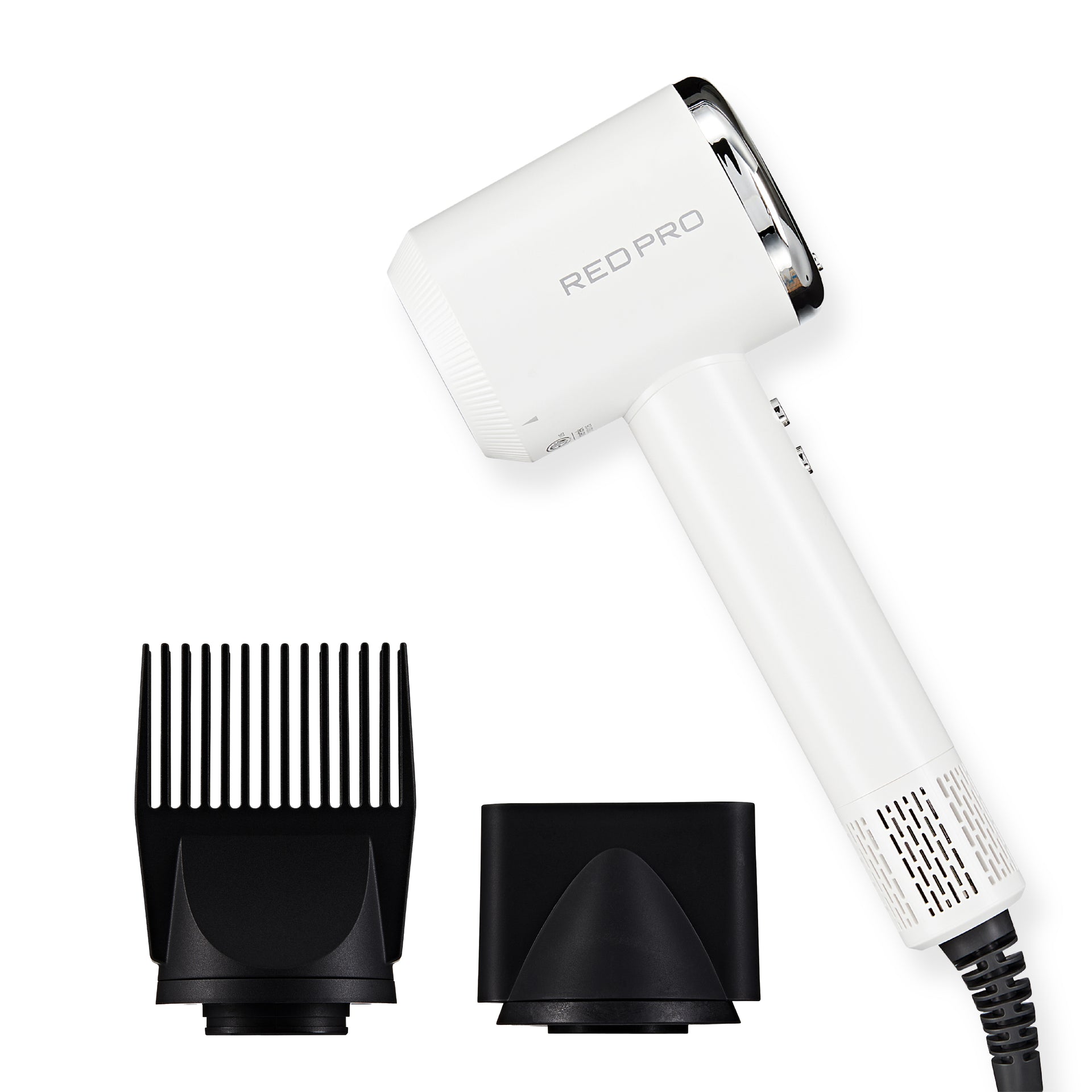 RED PRO Air Master 4200 High-Speed Hair Dryer – White – one unit with included attachments