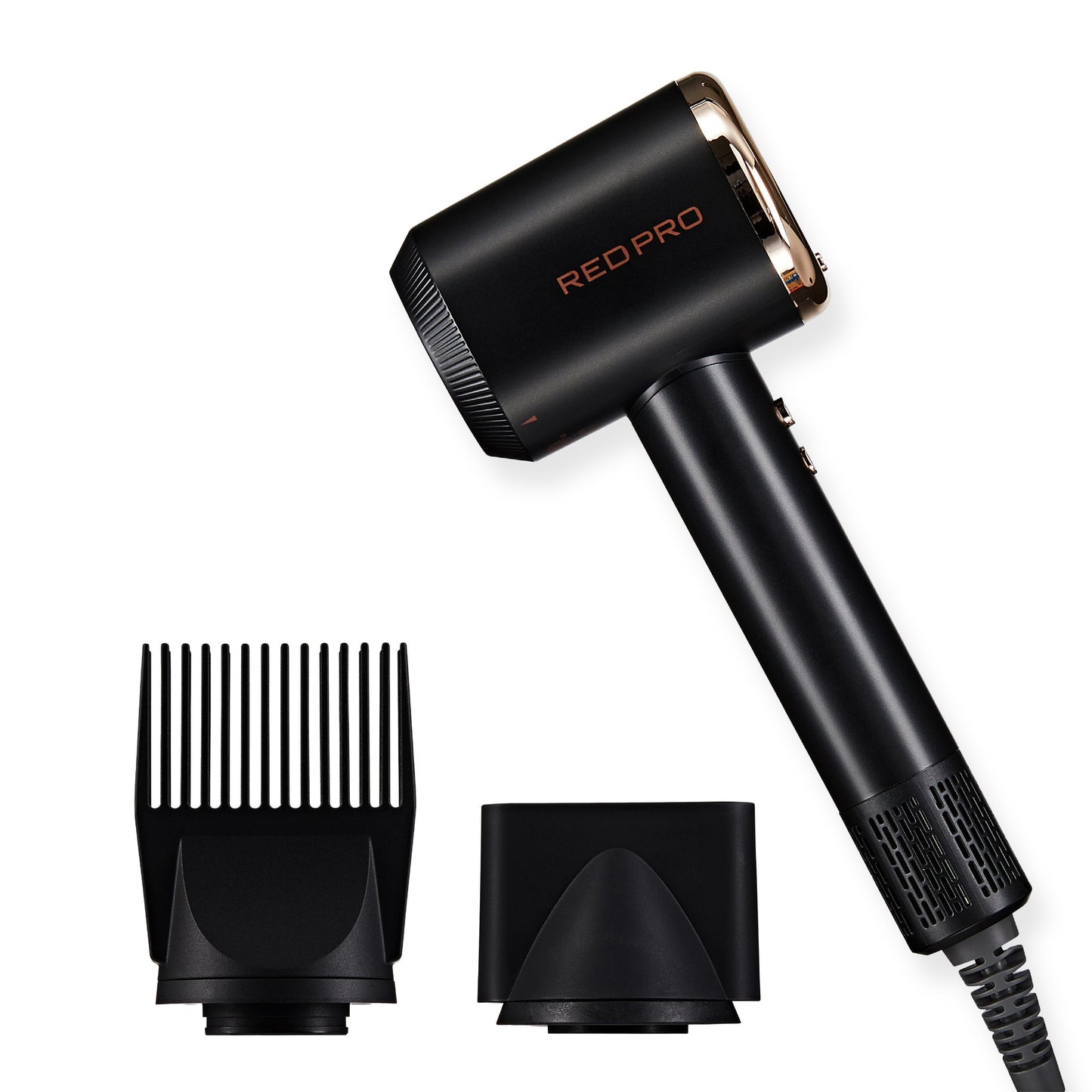 RED PRO Air Master 4200 High-Speed Hair Dryer – Black – one unit with included attachments