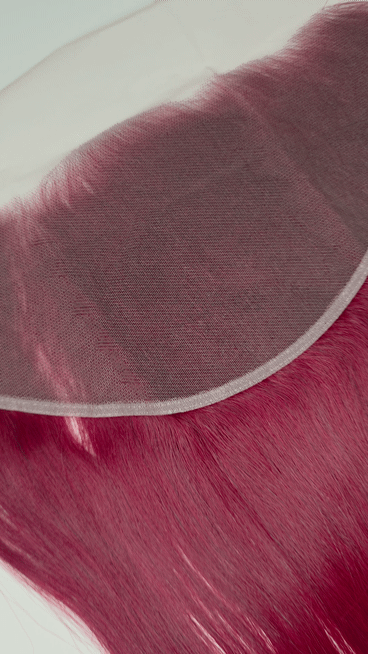 Virgin Transparent 13x6 Closure – Straight – Burgundy