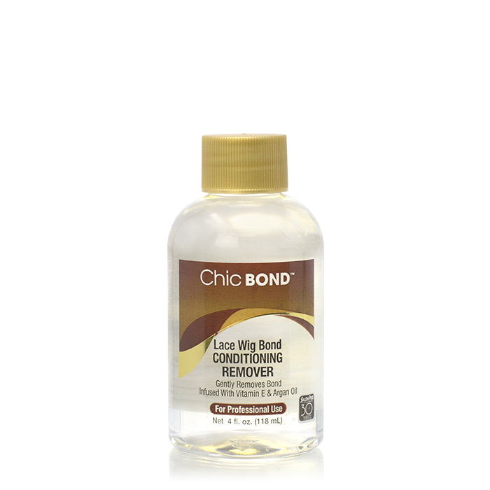 Salon Pro 30 Sec Chic Bond Lace Wig Bond Conditioning Remover – 4 oz bottle on white background
