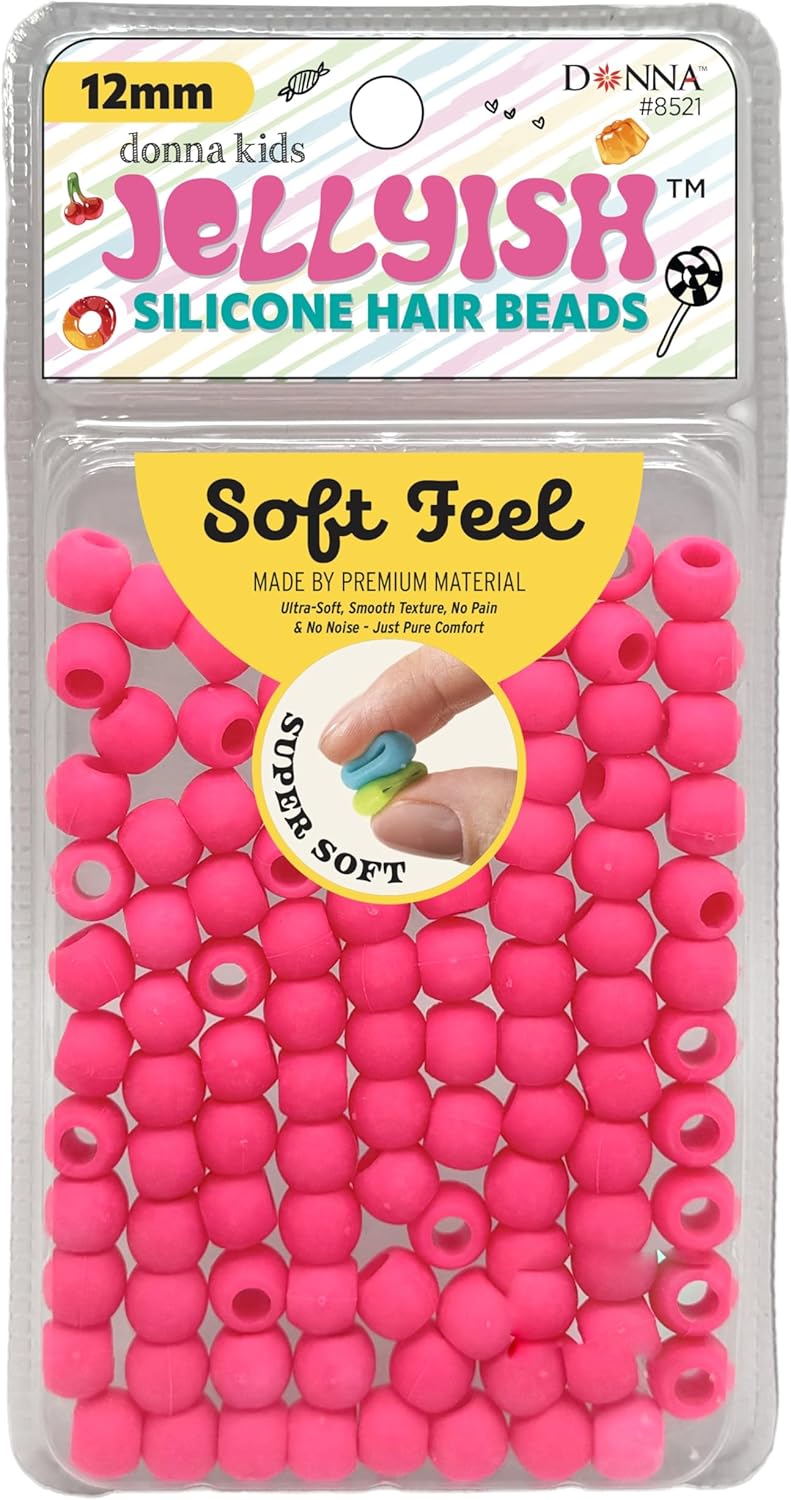 Donna Kids 14mm Jellyish Hair Beads – Hot Pink product image