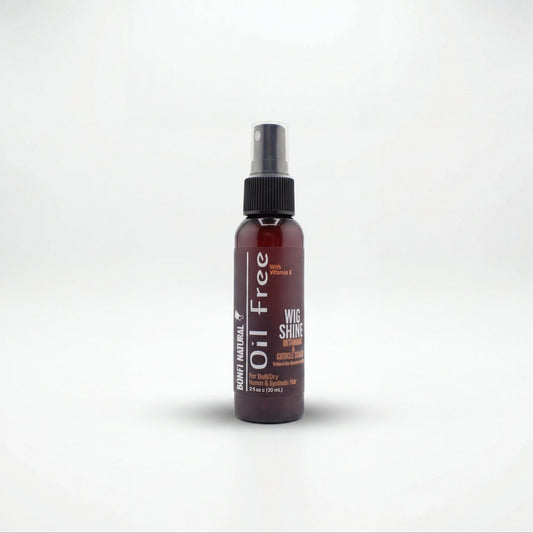 Bonfi Natural Oil-Free Wig Shine Detangler and Cuticle Sealer 2 fl oz spray bottle on white background