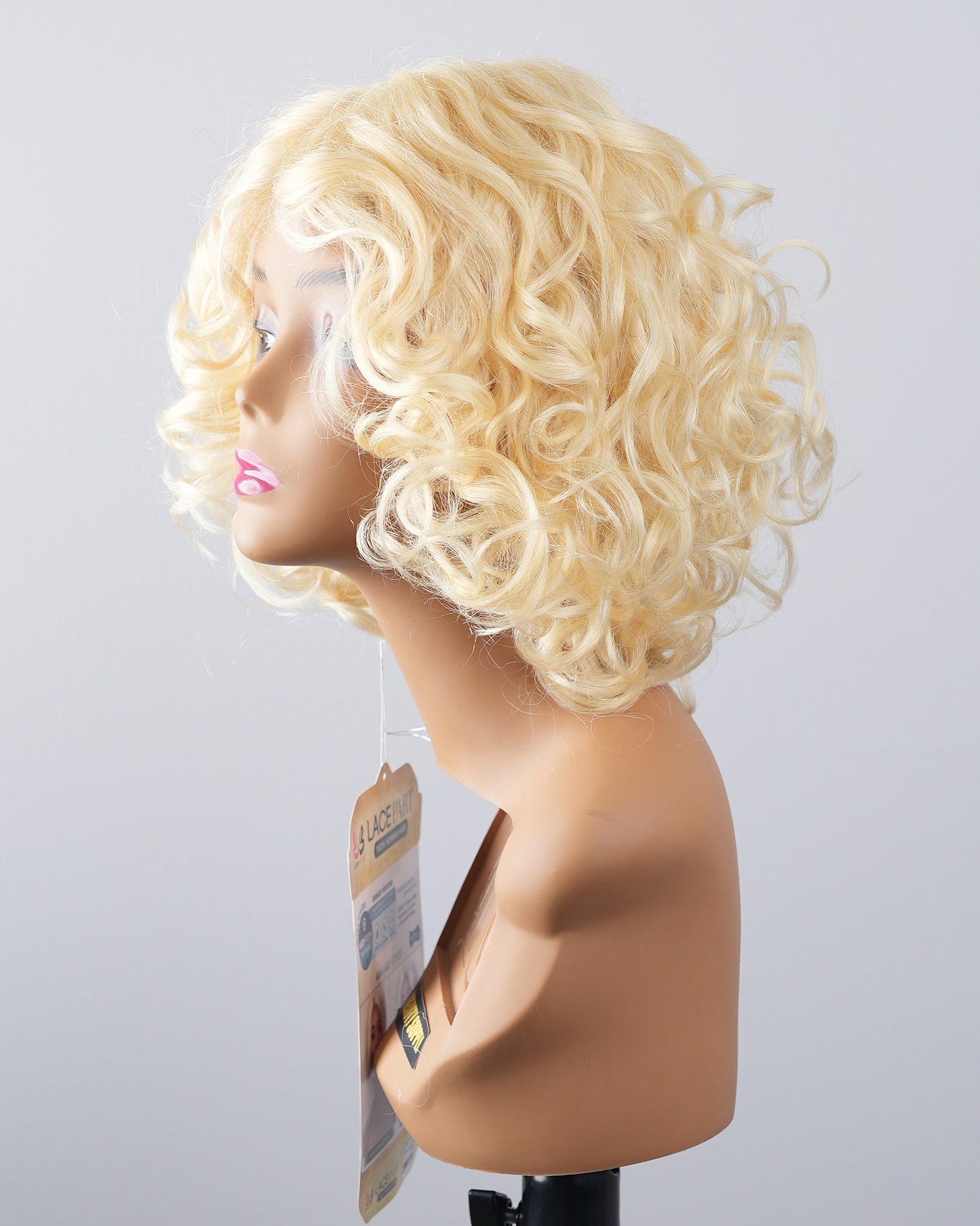 Bobbi Boss MHLP0009 Shawn 613 Blonde Middle Part Wavy Bob Ready to Dye Unprocessed Human Hair Wig