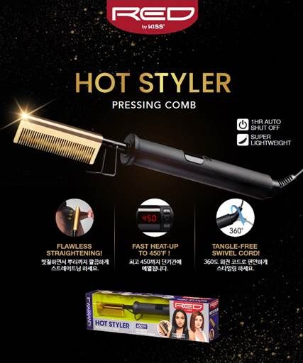 RED HOT STYLER PRESSING COMB