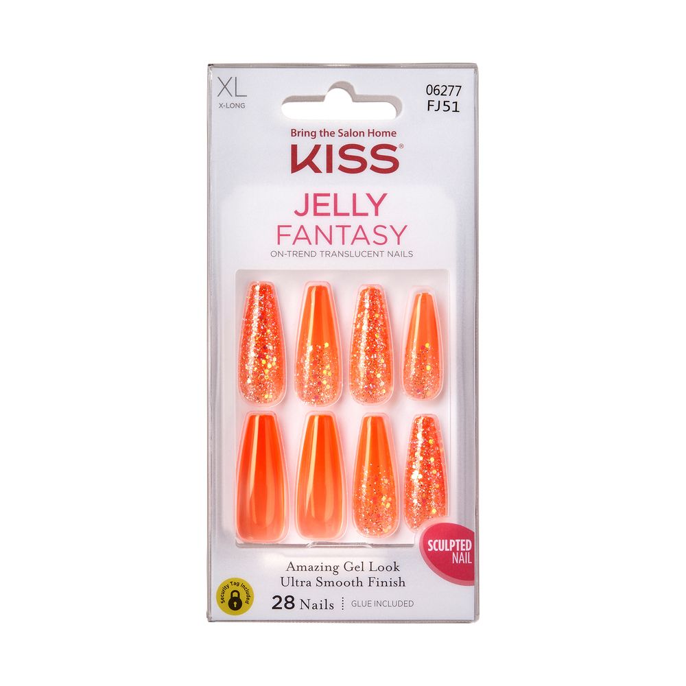 KISS JELLY FANTASY NAILS- ORANGE JELLY FJ51
