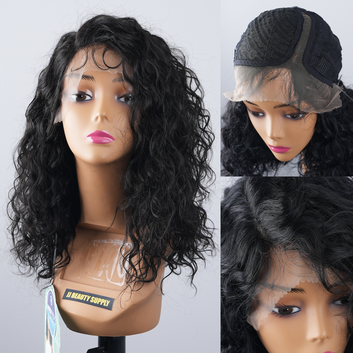 Bobbi Boss MHLF595 Water Wave 16 Side Part Human Hair Lace Wig